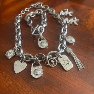 Michael Kors Silver Charm Jewelry Set